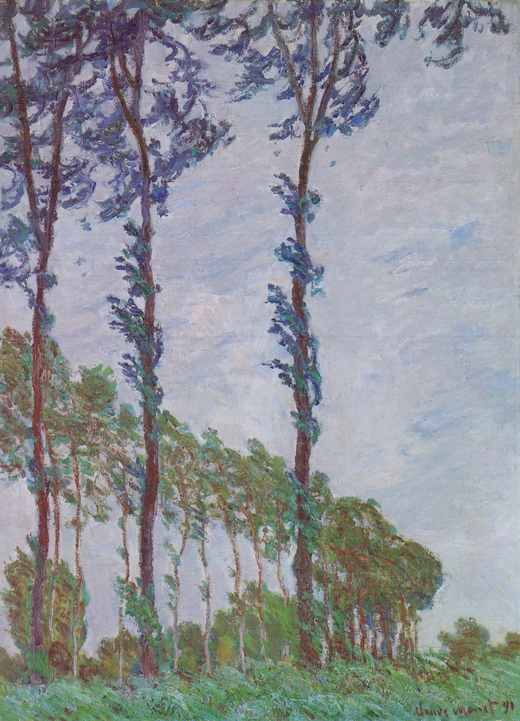 Poplars Wind Effect Claude Monet